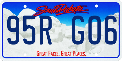 SD license plate 95RG06