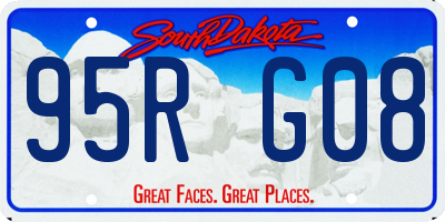 SD license plate 95RG08