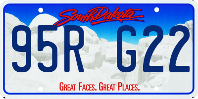 SD license plate 95RG22