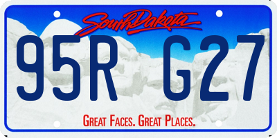 SD license plate 95RG27