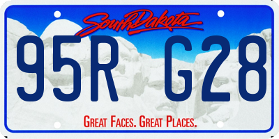SD license plate 95RG28