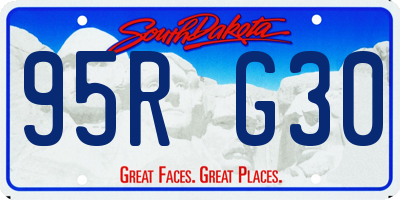SD license plate 95RG30