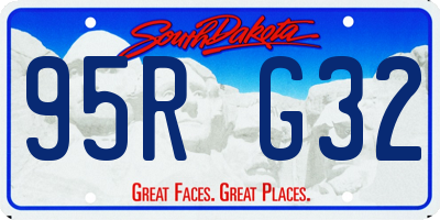 SD license plate 95RG32