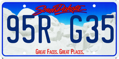 SD license plate 95RG35