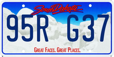 SD license plate 95RG37