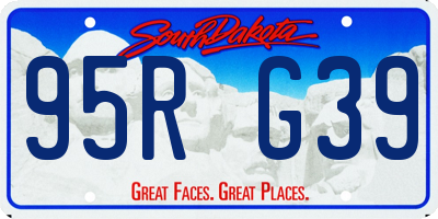 SD license plate 95RG39