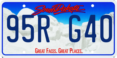 SD license plate 95RG40