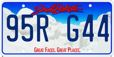 SD license plate 95RG44