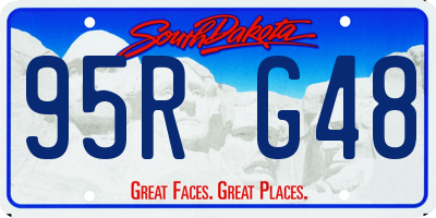 SD license plate 95RG48