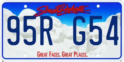 SD license plate 95RG54