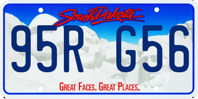 SD license plate 95RG56