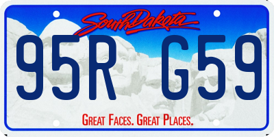 SD license plate 95RG59