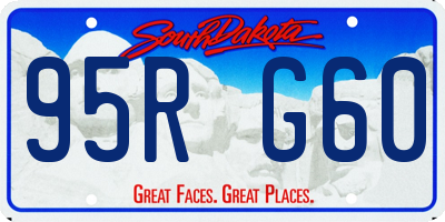 SD license plate 95RG60
