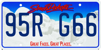 SD license plate 95RG66