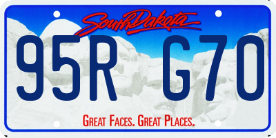 SD license plate 95RG70