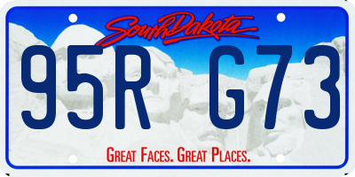 SD license plate 95RG73