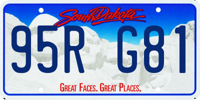 SD license plate 95RG81