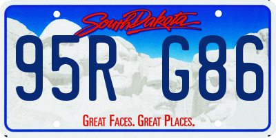SD license plate 95RG86
