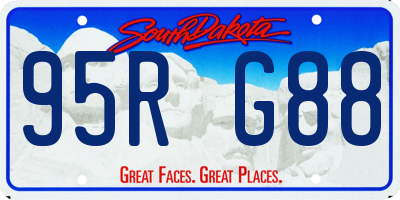 SD license plate 95RG88