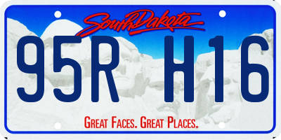 SD license plate 95RH16