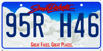 SD license plate 95RH46