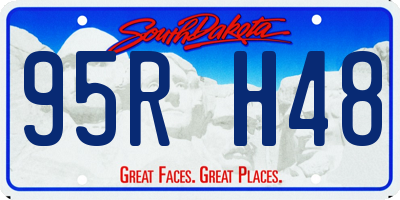 SD license plate 95RH48