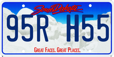 SD license plate 95RH55