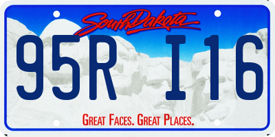 SD license plate 95RI16
