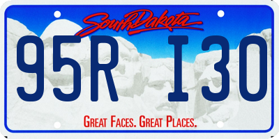 SD license plate 95RI30