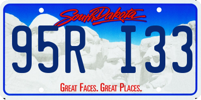 SD license plate 95RI33