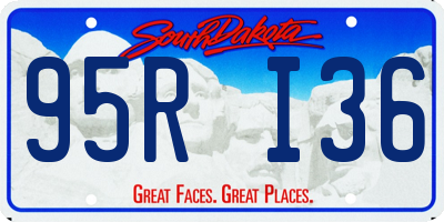 SD license plate 95RI36