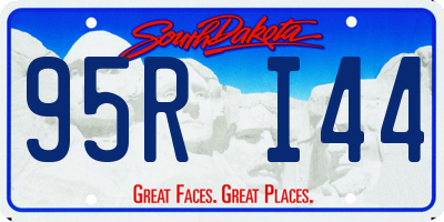 SD license plate 95RI44