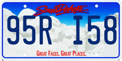 SD license plate 95RI58