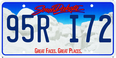 SD license plate 95RI72