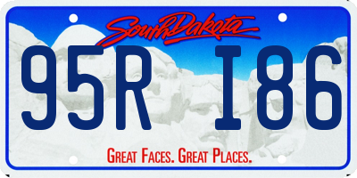 SD license plate 95RI86