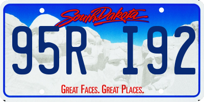 SD license plate 95RI92