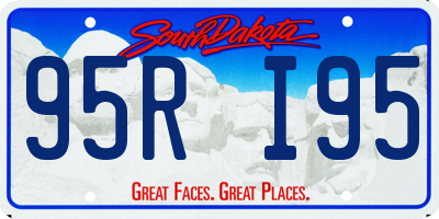 SD license plate 95RI95