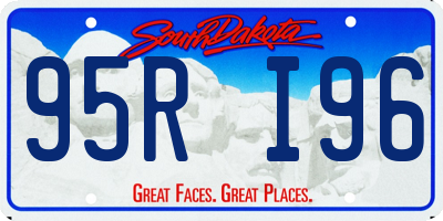 SD license plate 95RI96