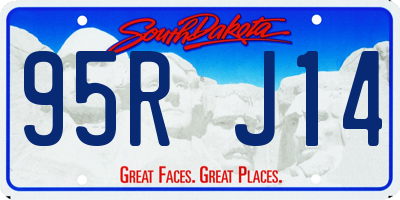 SD license plate 95RJ14
