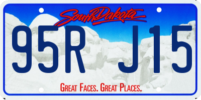 SD license plate 95RJ15