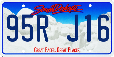 SD license plate 95RJ16