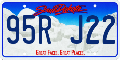 SD license plate 95RJ22
