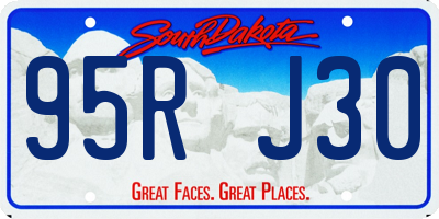 SD license plate 95RJ30