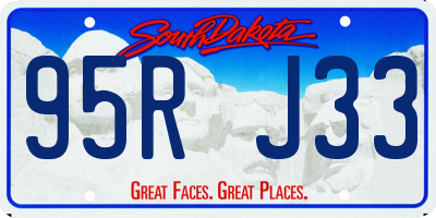 SD license plate 95RJ33