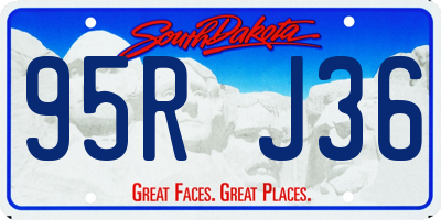 SD license plate 95RJ36