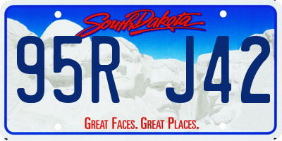 SD license plate 95RJ42