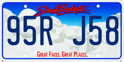 SD license plate 95RJ58