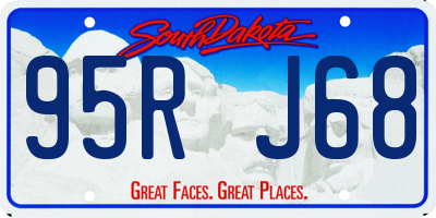 SD license plate 95RJ68