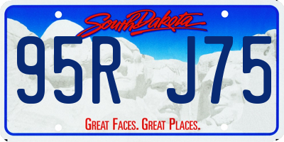 SD license plate 95RJ75