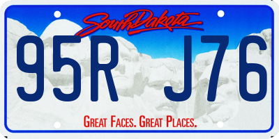 SD license plate 95RJ76